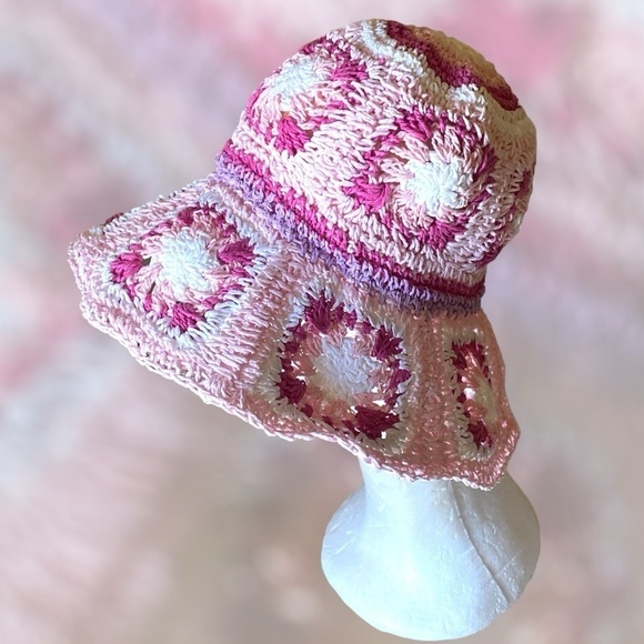 STEVE MADDEN Crochet Straw Paper Wide Brim Hat Bohemian Inspired OS NEW - Picture 9 of 10